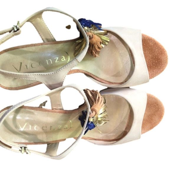 Anthropologie Vicenza Stack Heel Tassel Sandal, Size 7 - Picture 1 of 16